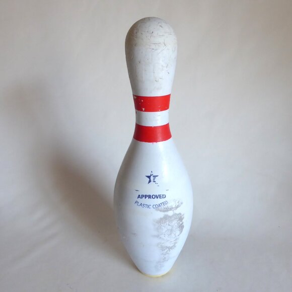 VINTAGE 15” LINDS USBC APPROVED REGULATION BOWLING ALLEY USED BOWLING PIN - Picture 4 of 9